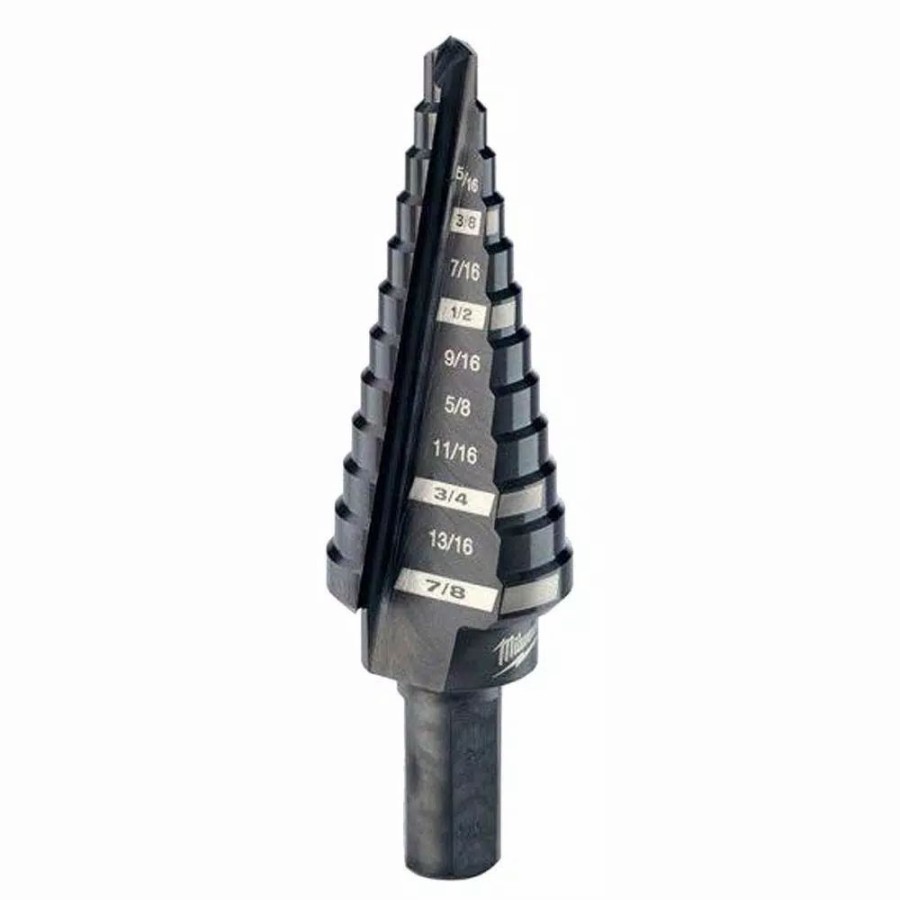 Drill Bits * | Milwaukee 3/16 In. 7/8 In. X 1/16 In. #4 Step Black Oxide Drill Bit