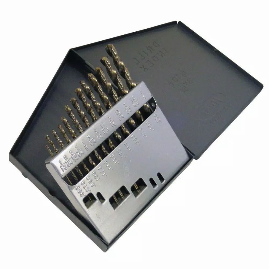 Drill Bits * | Cle-Line 1802 Cobalt Heavy-Duty 135-Degree Split Point 1/16 In. 1/4 In. X 64 Bit Set (13-Piece)