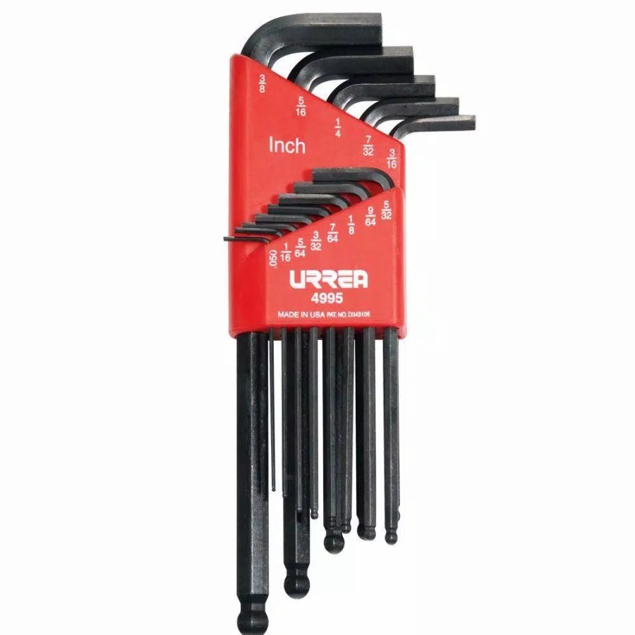 Hand Tool Sets * | Urrea 1/20 In. To 3/8 In. 13 Piece Rack Set Of L-Type Hex Keys