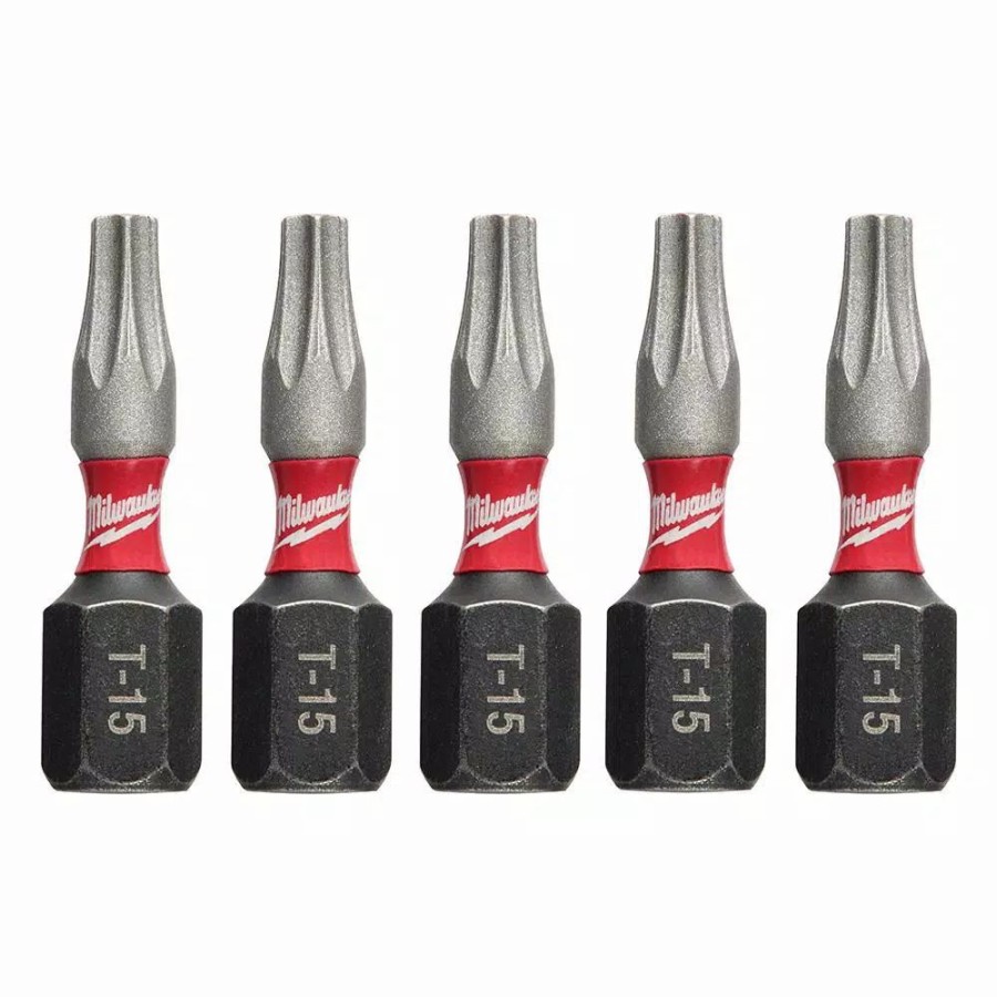 Drill Bits * | Milwaukee Shockwave Torx #15 1 In. Impact Duty Steel Screwdriver Bit (5-Pack)