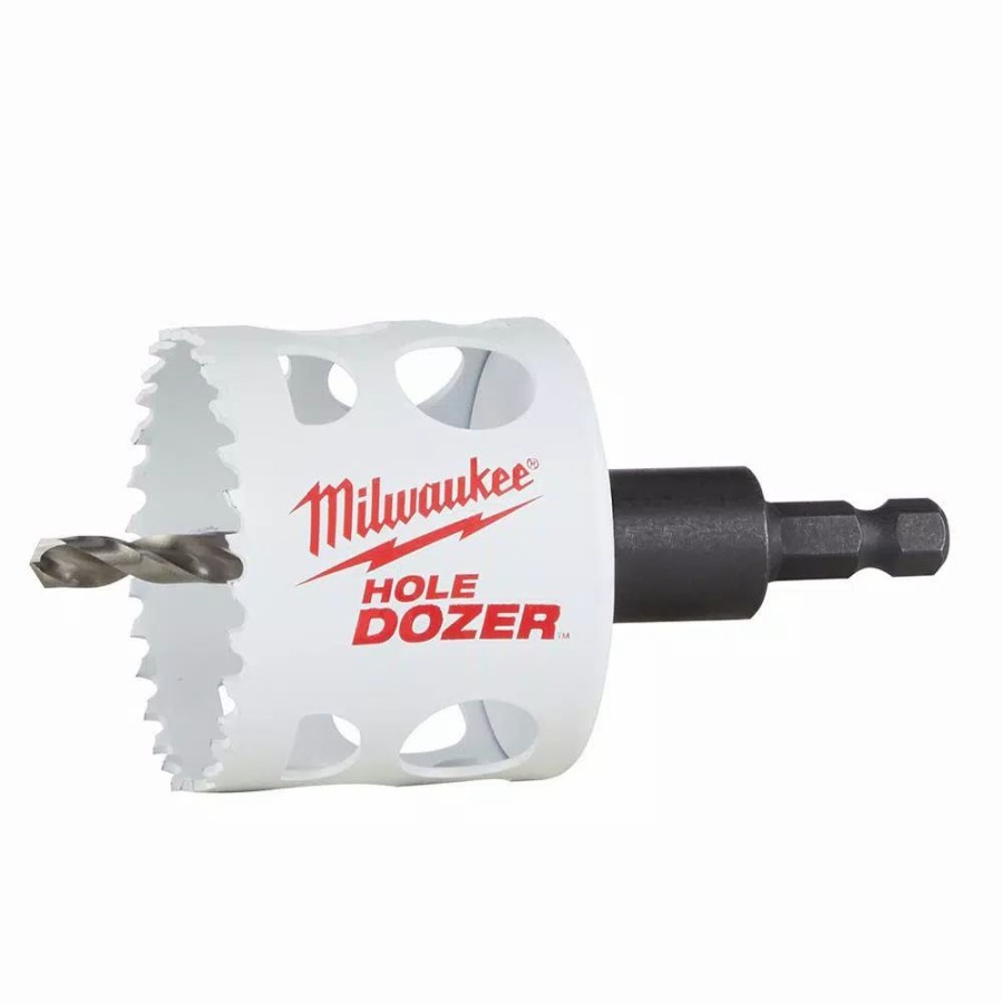 Drill Bits * | Milwaukee 2-1/4 In. Hole Dozer Bi-Metal Hole Saw With 3/8 In. Arbor And Pilot Bit