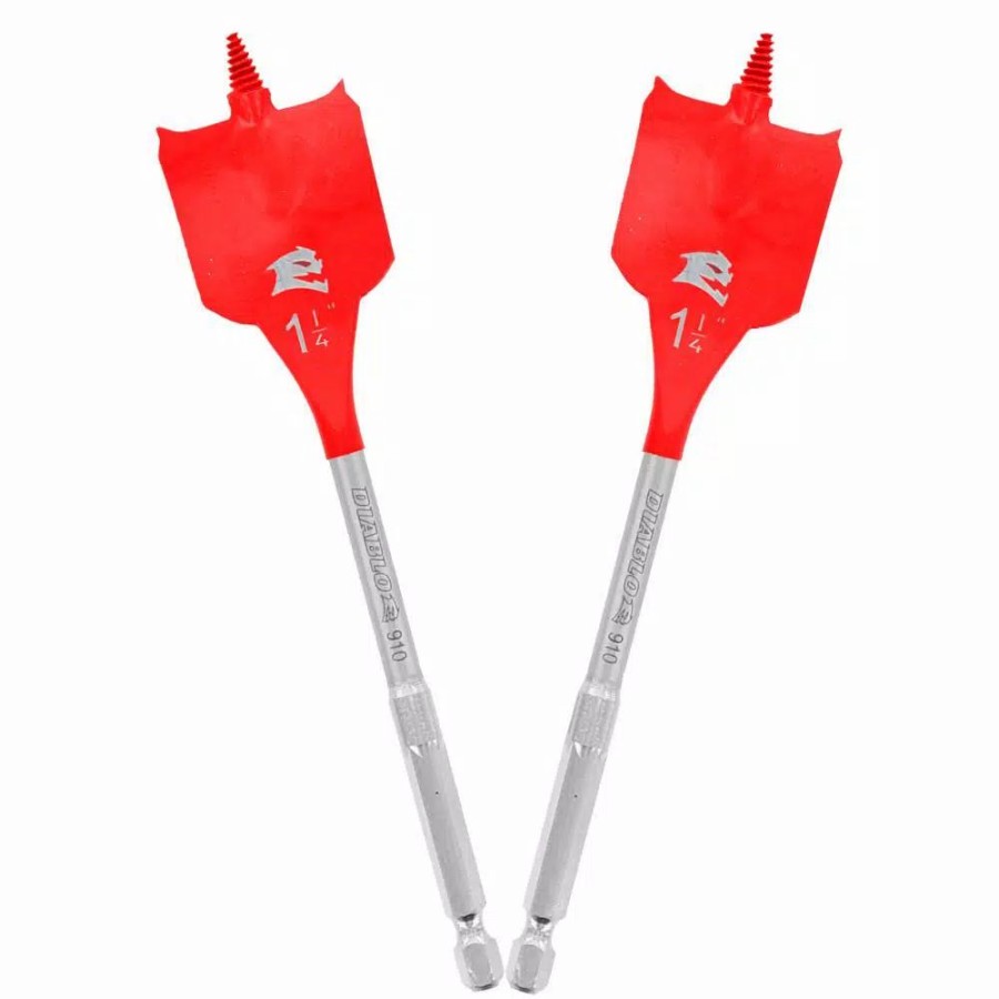 Drill Bits * | Diablo 1-1/4 In. X 6 In. Speedemon Spade Bit (2-Pack)