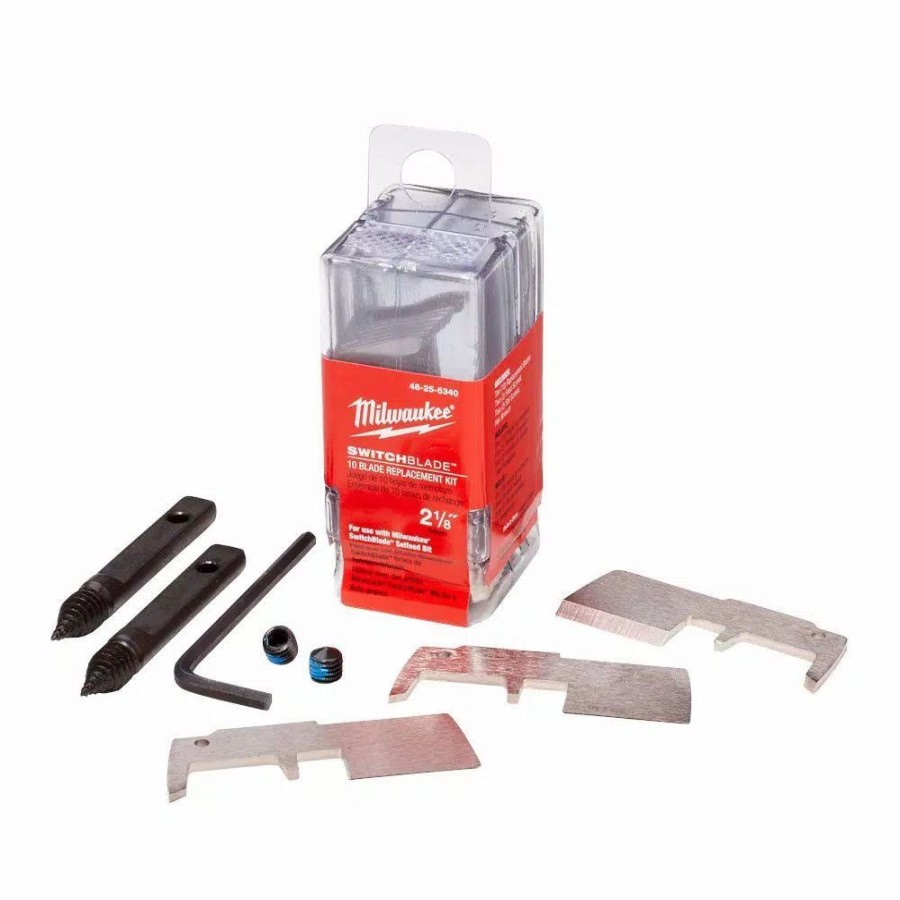 Drill Bits * | Milwaukee 2-1/8 In. Switchblade High Speed Steel Blade Replacement Kit (10-Blades)