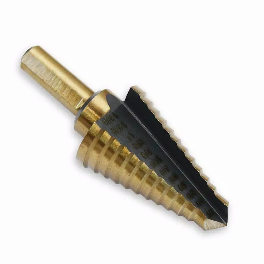 Drill Bits * | Stark 7/16 In. X 1-1/8 In. 10-Sizes Titanium Heavy-Impact Hss Step Drill Bit