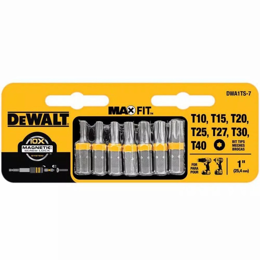 Drill Bits * | Dewalt 1 In. Torx Security Drill Bit Tip Set (7-Piece)