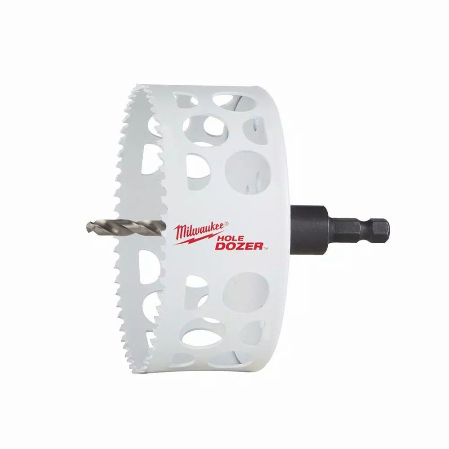 Drill Bits * | Milwaukee 4-1/4 In. Hole Dozer Bi-Metal Hole Saw With 3/8 In. Arbor And Pilot Bit