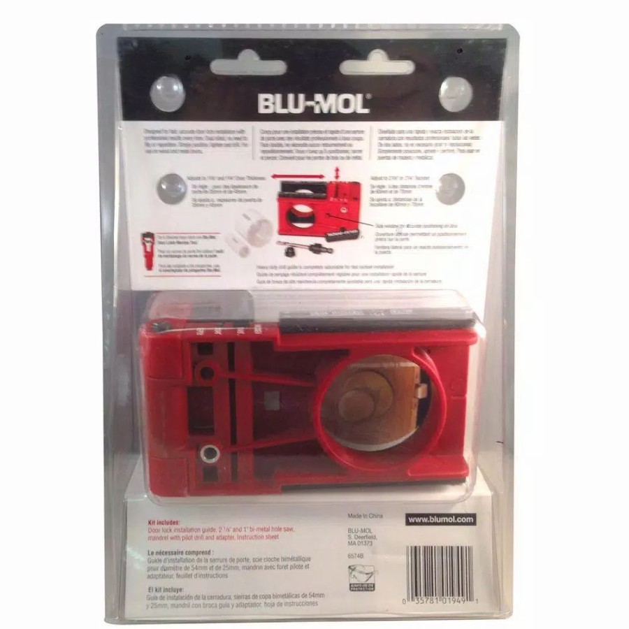 Drill Bits * | Blu-Mol 1 In. X 2-1/8 In. Professional Bi-Metal Lock Installation Kit