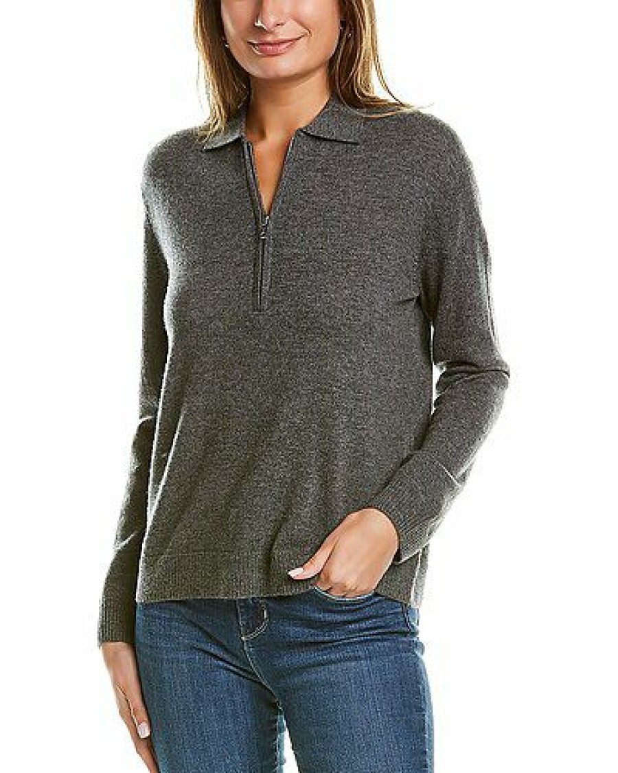 Women * | 1/4-Zip Wool & Cashmere-Blend Sweater Women