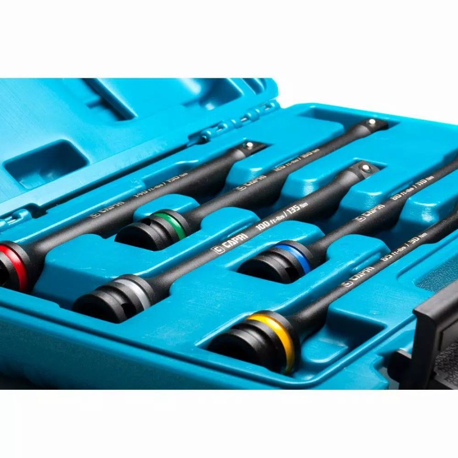 Hand Tool Sets * | Capri Tools 1/2 In. Drive 65 To 140 Ft. Lbs. Torque Limiting Extension Bar Set (5-Piece)