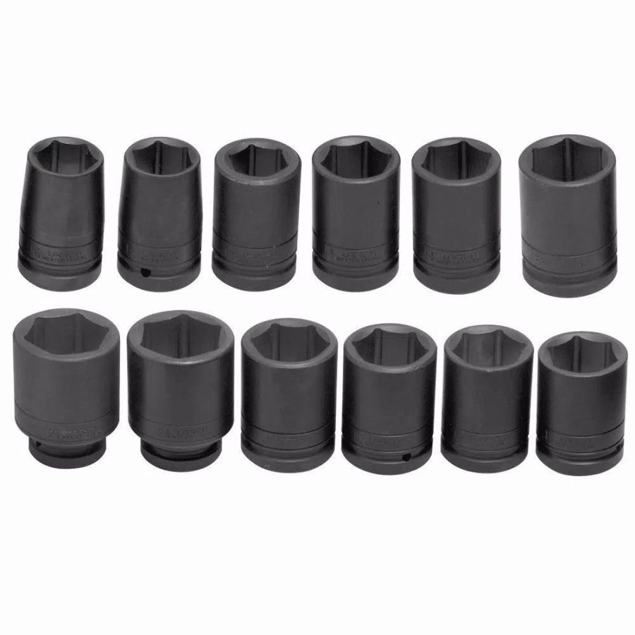 Hand Tool Sets * | Urrea 1 In. Drive Deep 6-Point Impact Socket Set (12-Piece)