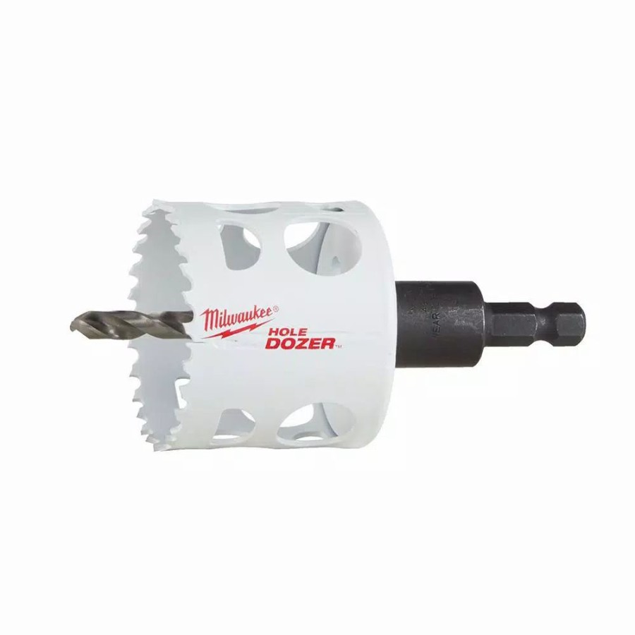 Drill Bits * | Milwaukee 2-1/8 In. Hole Dozer Bi-Metal Hole Saw With 3/8 In. Arbor & Pilot Bit