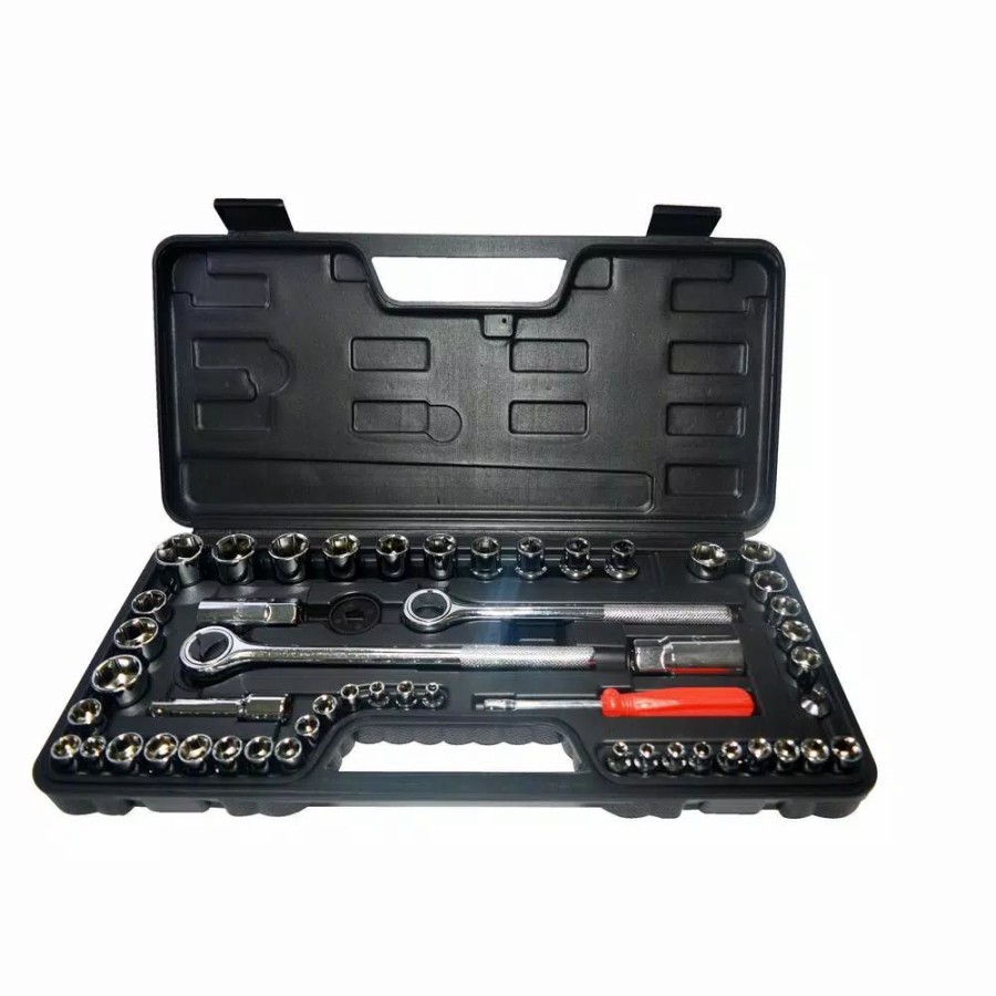 Hand Tool Sets * | Best Value 1/4 In. And 3/8 In. And 1/2 In. Socket Set (52-Piece)