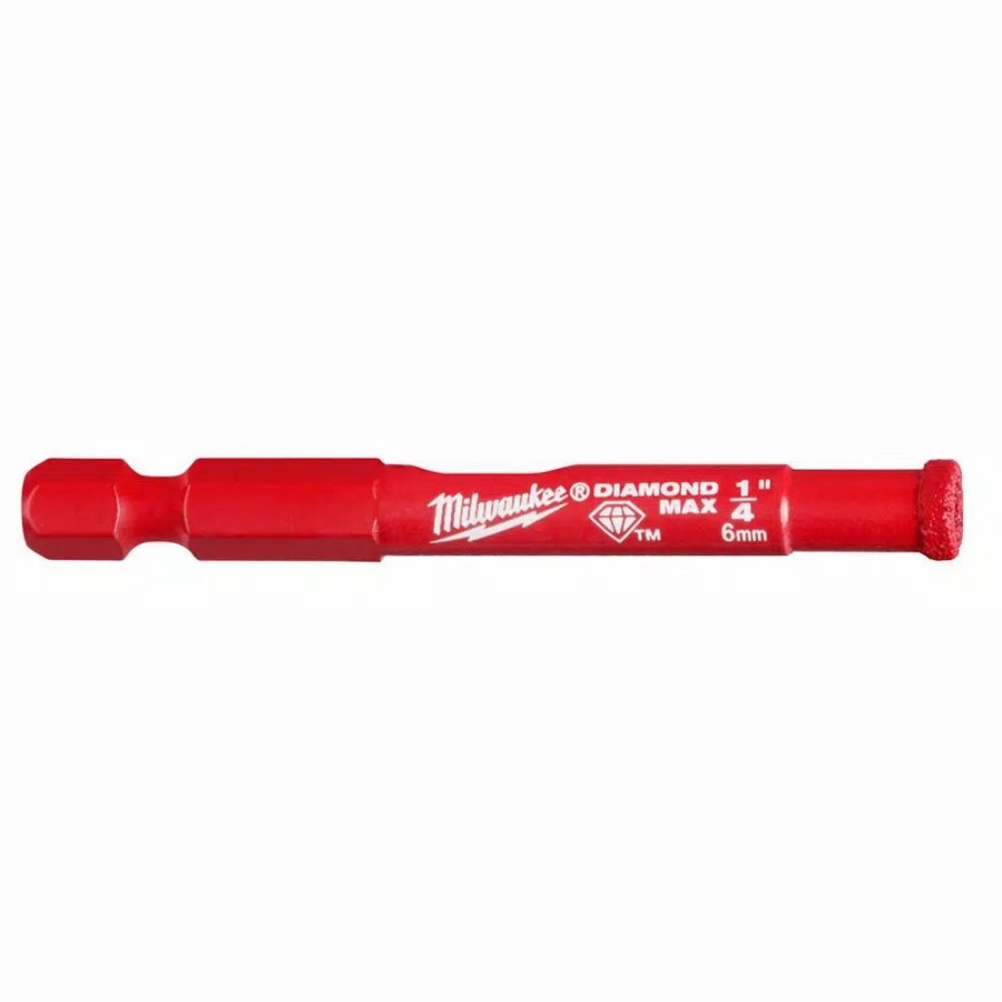 Drill Bits * | Milwaukee 1/4 In. Diamond Plus Hole Saw W/ Arbor