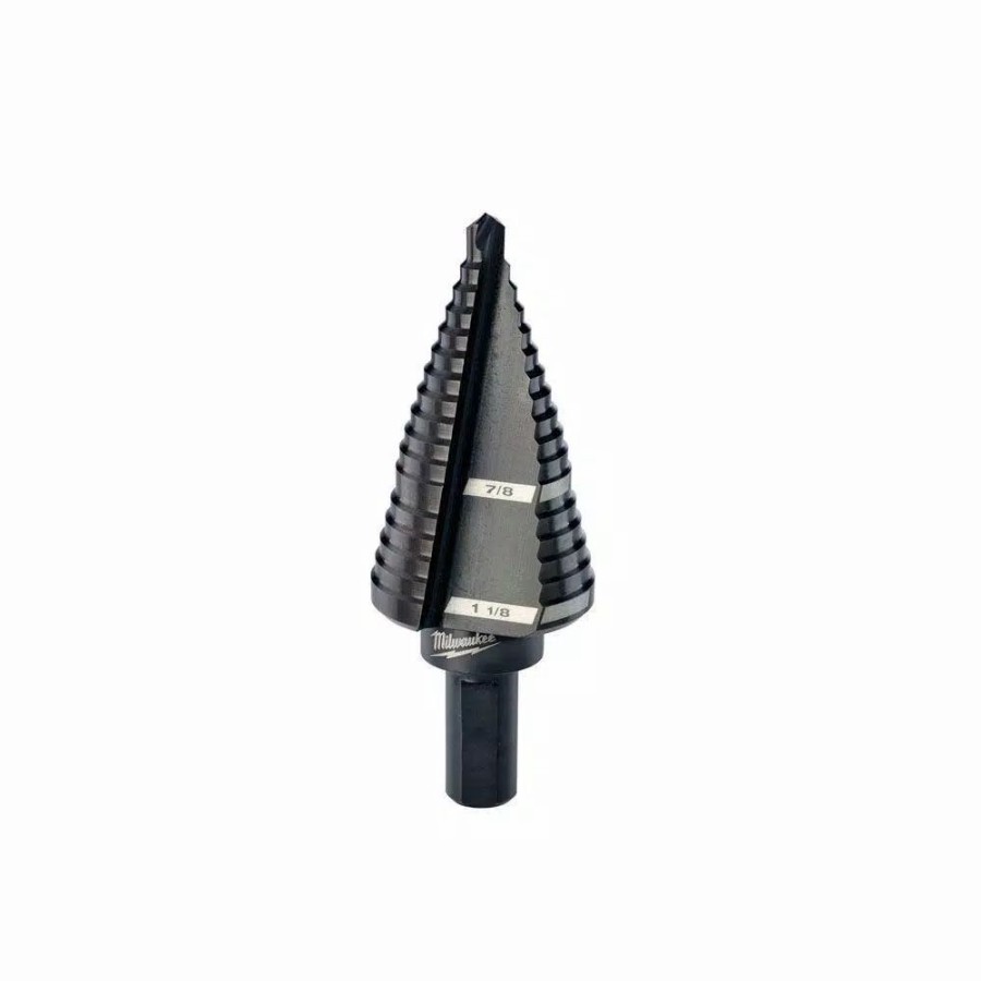 Drill Bits * | Milwaukee 7/8 In. And 1-1/8 In. #9 Step Black Oxide Drill Bit