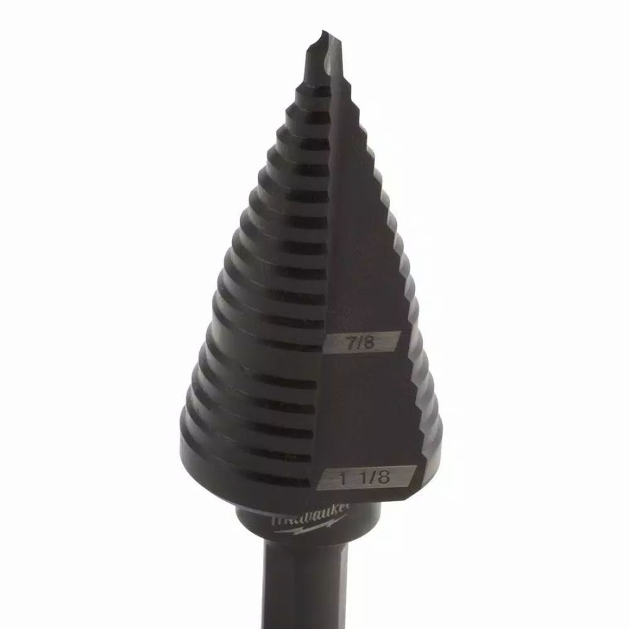 Drill Bits * | Milwaukee 7/8 In. And 1-1/8 In. #9 Step Black Oxide Drill Bit