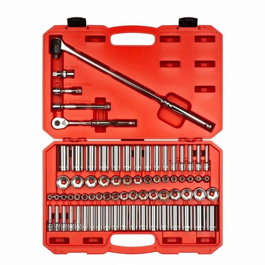 Hand Tool Sets * | Tekton 3/8 Inch Drive 6-Point Socket & Ratchet Set, 74-Piece (1/4-1 In., 6-24 Mm)